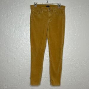 J. Crew Factory Women's Yellow High-Rise Skinny Corduroy Pants Sz 29 28" Inseam